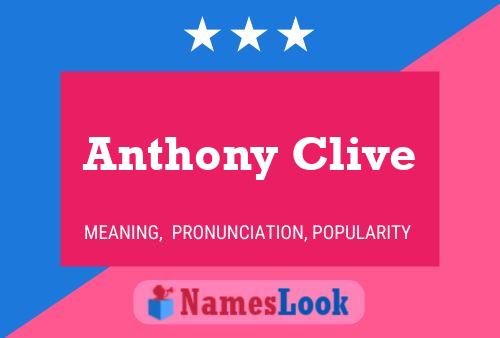 ملصق اسم Anthony Clive