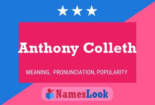 ملصق اسم Anthony Colleth