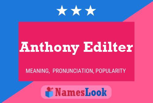 ملصق اسم Anthony Edilter