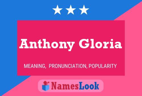 ملصق اسم Anthony Gloria