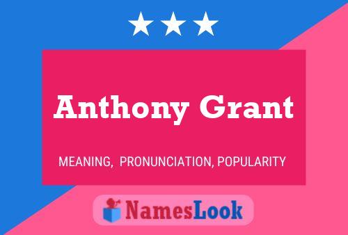 ملصق اسم Anthony Grant