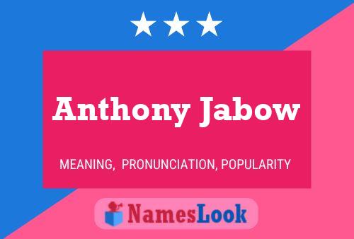 ملصق اسم Anthony Jabow