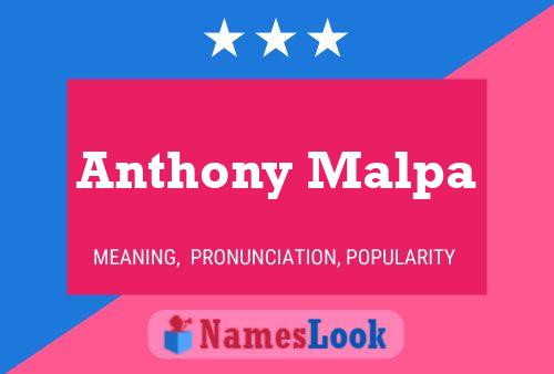 ملصق اسم Anthony Malpa