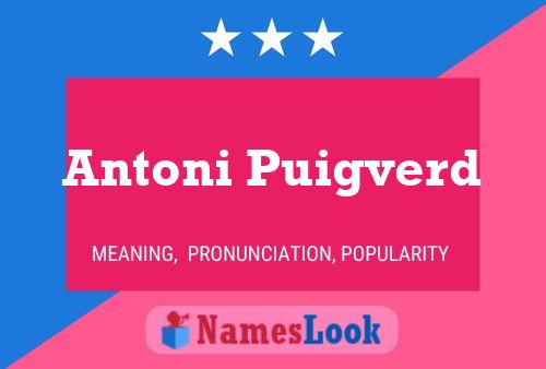 ملصق اسم Antoni Puigverd