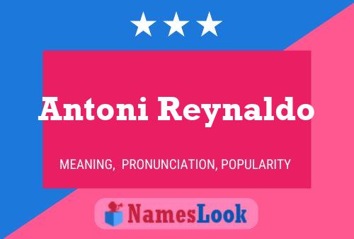 ملصق اسم Antoni Reynaldo