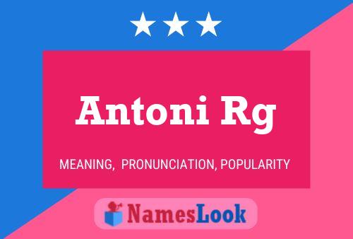 ملصق اسم Antoni Rg