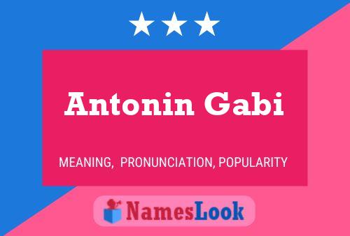 ملصق اسم Antonin Gabi