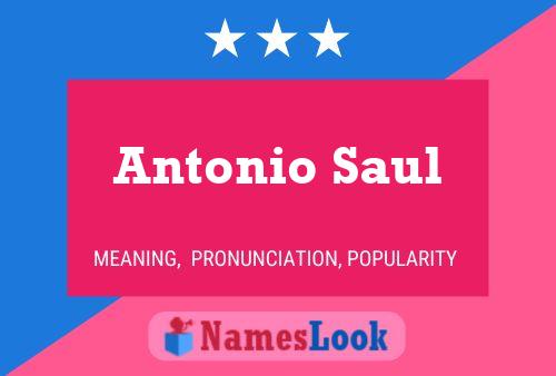 ملصق اسم Antonio Saul