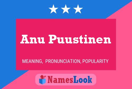 ملصق اسم Anu Puustinen