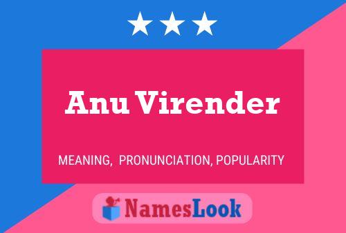 ملصق اسم Anu Virender