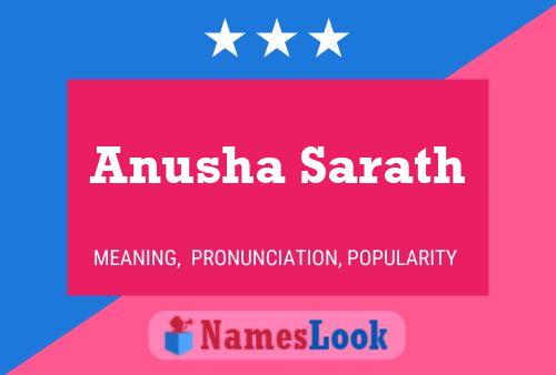 ملصق اسم Anusha Sarath