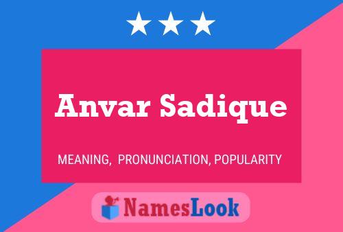 ملصق اسم Anvar Sadique