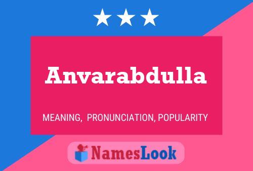 ملصق اسم Anvarabdulla