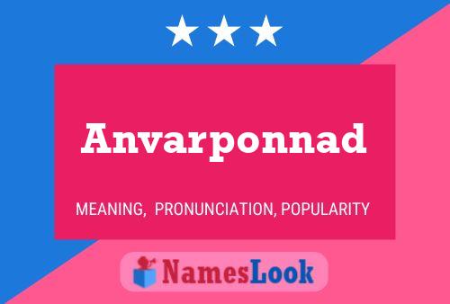 ملصق اسم Anvarponnad