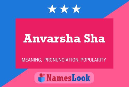 ملصق اسم Anvarsha Sha