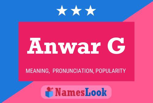 ملصق اسم Anwar G