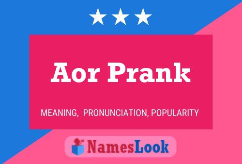 ملصق اسم Aor Prank