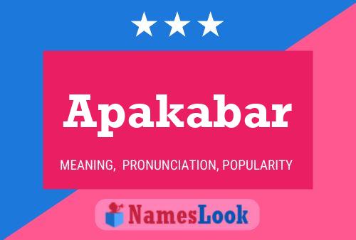 ملصق اسم Apakabar