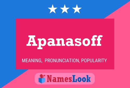 ملصق اسم Apanasoff