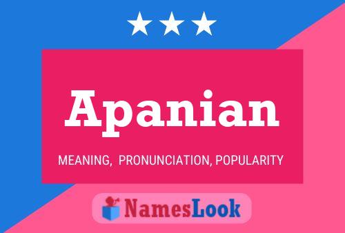 ملصق اسم Apanian