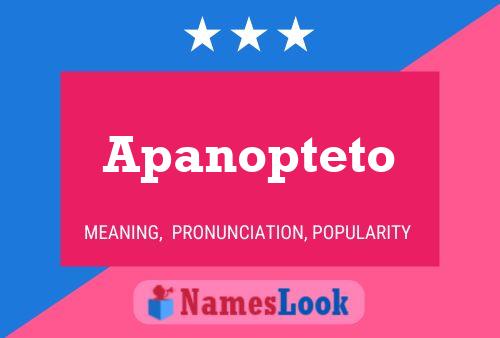 ملصق اسم Apanopteto