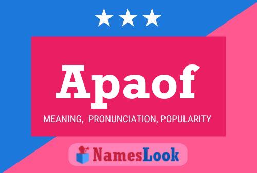 ملصق اسم Apaof