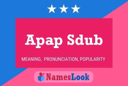 ملصق اسم Apap Sdub