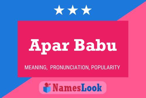 ملصق اسم Apar Babu