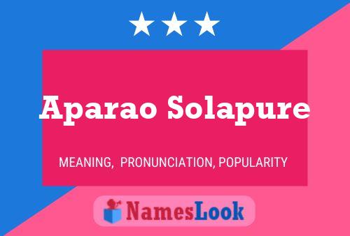 ملصق اسم Aparao Solapure