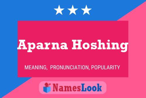 ملصق اسم Aparna Hoshing