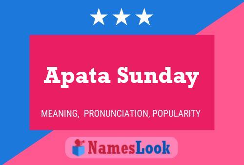 ملصق اسم Apata Sunday