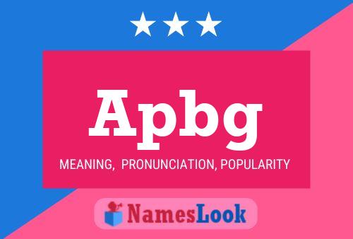 ملصق اسم Apbg