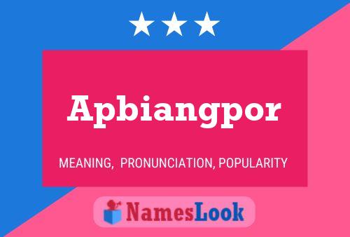 ملصق اسم Apbiangpor