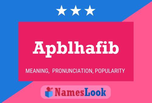 ملصق اسم Apblhafib