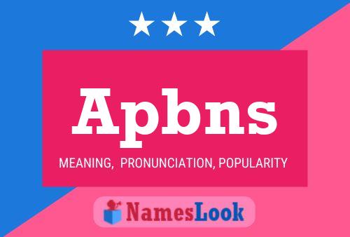 ملصق اسم Apbns