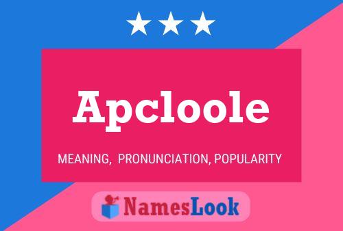 ملصق اسم Apcloole