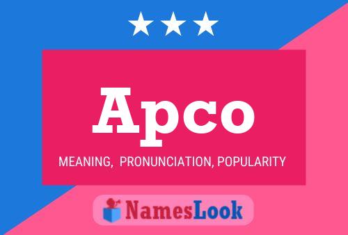 ملصق اسم Apco