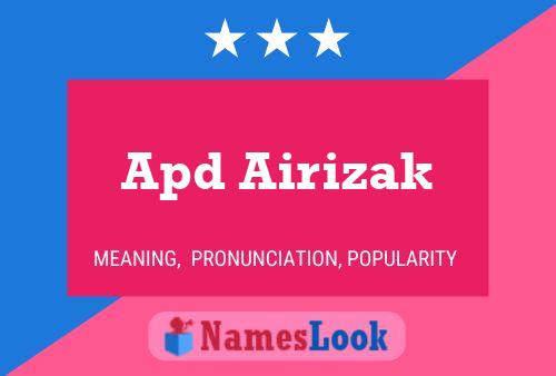 ملصق اسم Apd Airizak