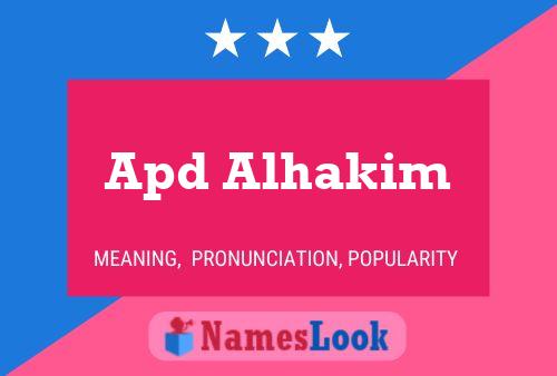 ملصق اسم Apd Alhakim