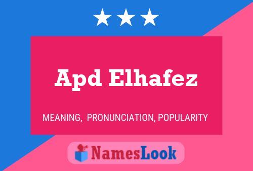 ملصق اسم Apd Elhafez