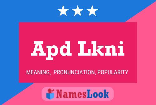 ملصق اسم Apd Lkni