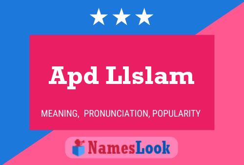 ملصق اسم Apd Llslam