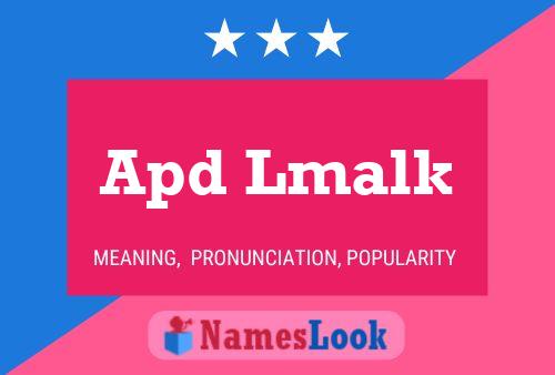 ملصق اسم Apd Lmalk