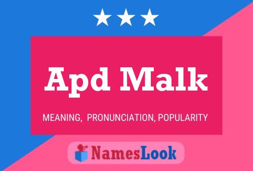 ملصق اسم Apd Malk