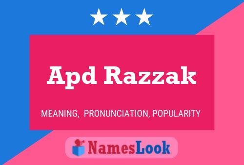 ملصق اسم Apd Razzak