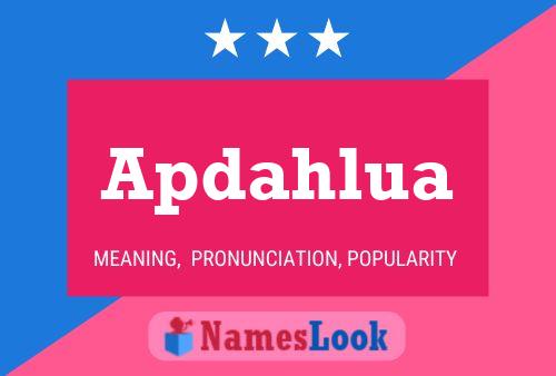 ملصق اسم Apdahlua