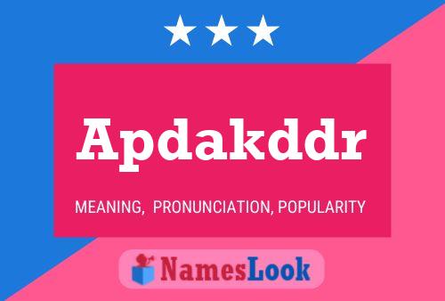 ملصق اسم Apdakddr