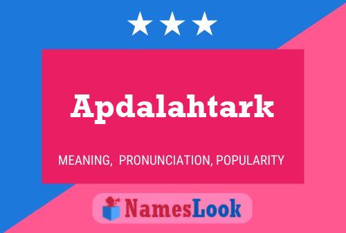 ملصق اسم Apdalahtark