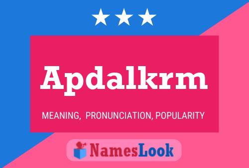 ملصق اسم Apdalkrm