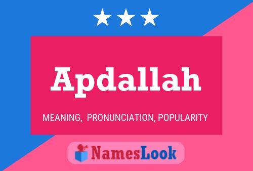 ملصق اسم Apdallah